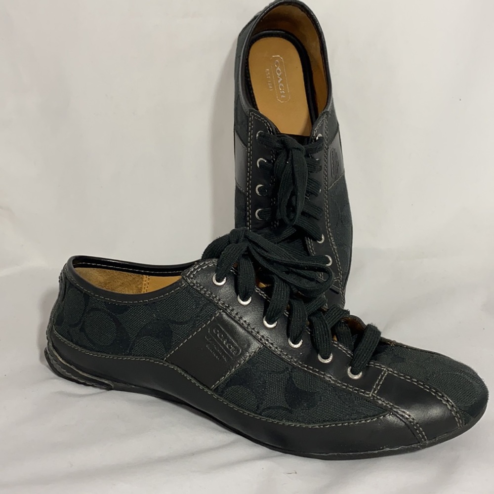 Coach Black Logo Sneakers - Picture 3 of 6